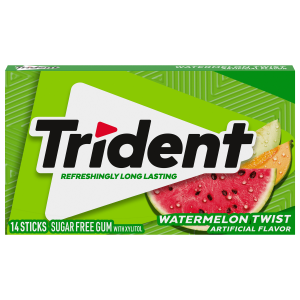 آدامس با طعم هندوانه و طالبی trident