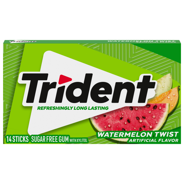 آدامس با طعم هندوانه و طالبی trident