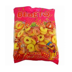 پاستیل حلقه هلو 1 کیلویی BEBETO