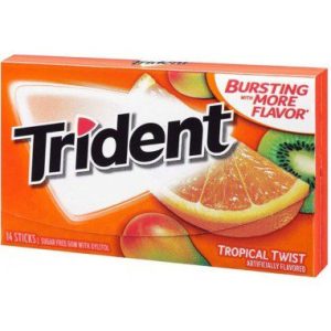 آدامس با طعم پرتقال و کیوی trident