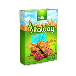بیسکوئیت Gullon مدل Vitalday پنج غله و میوه های جنگلی