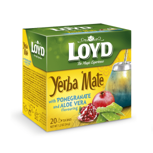 دمنوش گیاهی یربامیت با طعم انار و آلوئه ورا Loyd