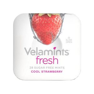 خوشبو کننده دهان Velamints توت فرنگی + خوشبو کننده دهان + ولامینتس